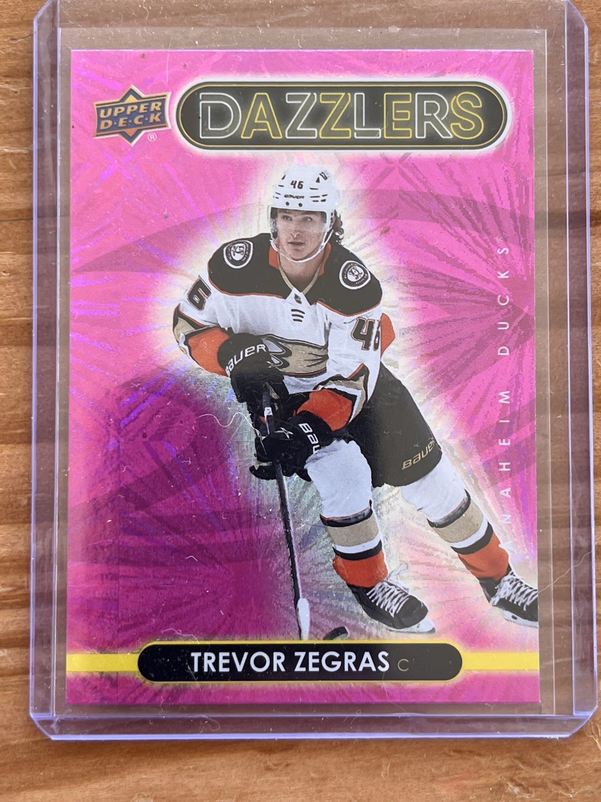 21-22 Upper Deck Trevor Zegras Pink Dazzlers Rookie 🔥🔥🔥 1:144 Pull