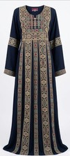 Vintage Handmade Embroidered Tatreez Thobe Heritage Palestinian Jordanian Dress
