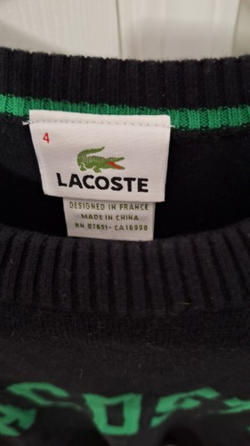 Lacoste Herren Pullover schwarz Größe 4 - Bild 2 von 6