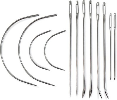 Heavy Duty Hand Sewing Needles Set - 12 for 12 Needles, Silver 