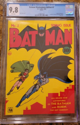 2000 D.C. Comics Batman 1 Masterpiece Edition CGC 9.8. Highest