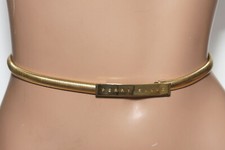Perry Ellis Skinny Gold Metal Stretch Hip/Waist Belt - Size M/L - 35" long