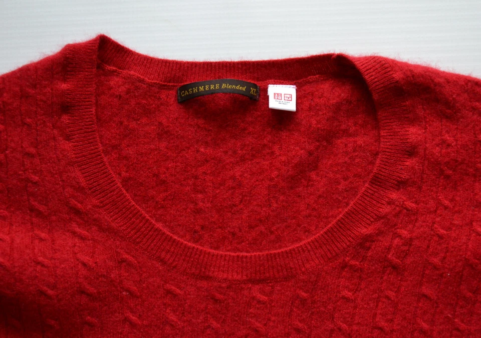 UNIQLO Cashmere Blended Women's Jumper Damen Pullover Gr. XL Red - Bild 3 von 4