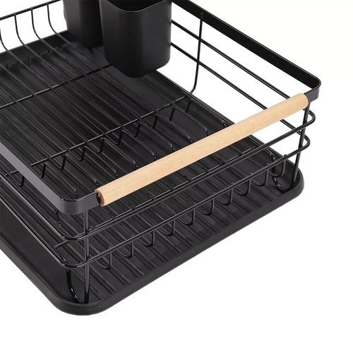 Large Dish Drainer Drying Rack with Removable Drip Tray Cutlery Holder Anti-Rust - Picture 8 of 12