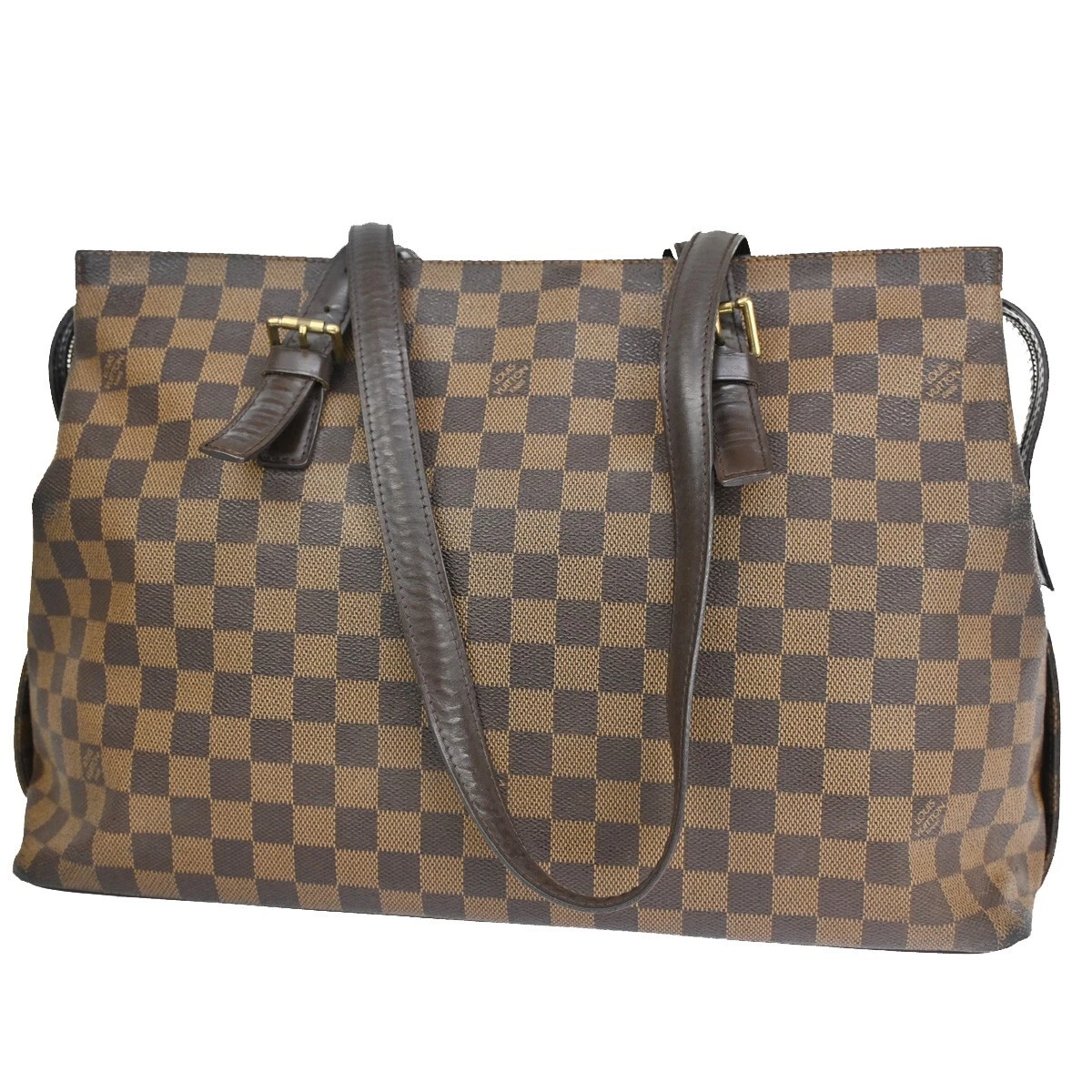 Louis Vuitton Chelsea Damier Ebene Shoulder Bag Brown