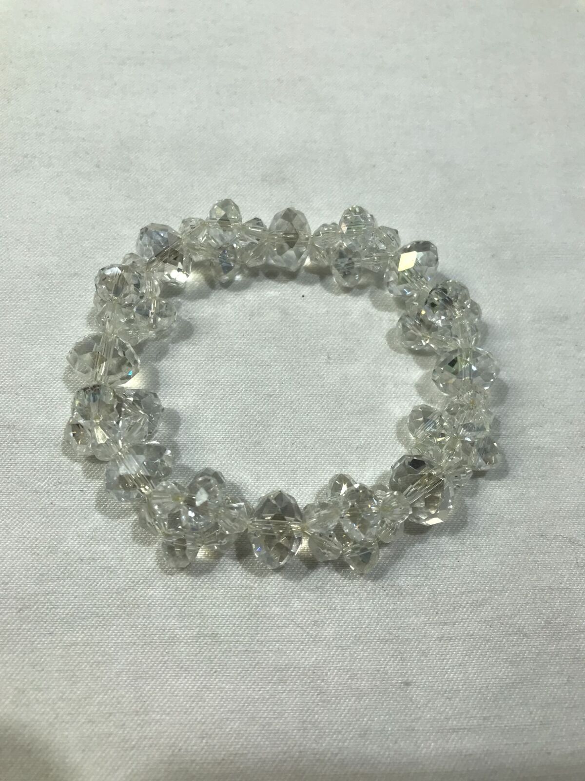 Crystal bracelet from Hawaii, clear sparkling cry… - image 1