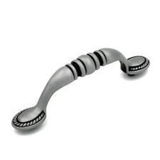 P4221-AP Antique Pewter 3 3/4"cc Cabinet Handle Pulls Belwith Traditional Braid
