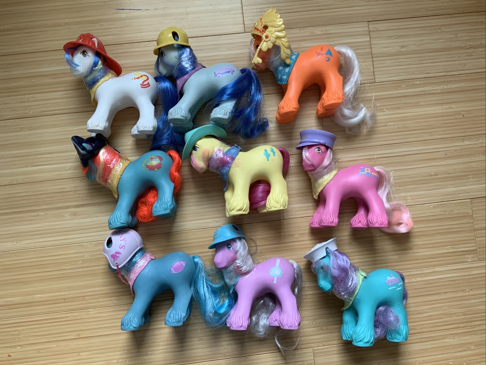 9 MLP Big Brother Chief Tracks WigWam Barnacle Hat Bandana G1 My Little Pony LOT