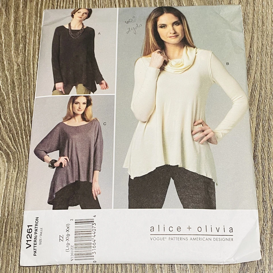 Designer Vogue Sewing Patterns Lot Cardigan Tank Top Tunic Jacket Dress 12-16 - Image 4 of 4