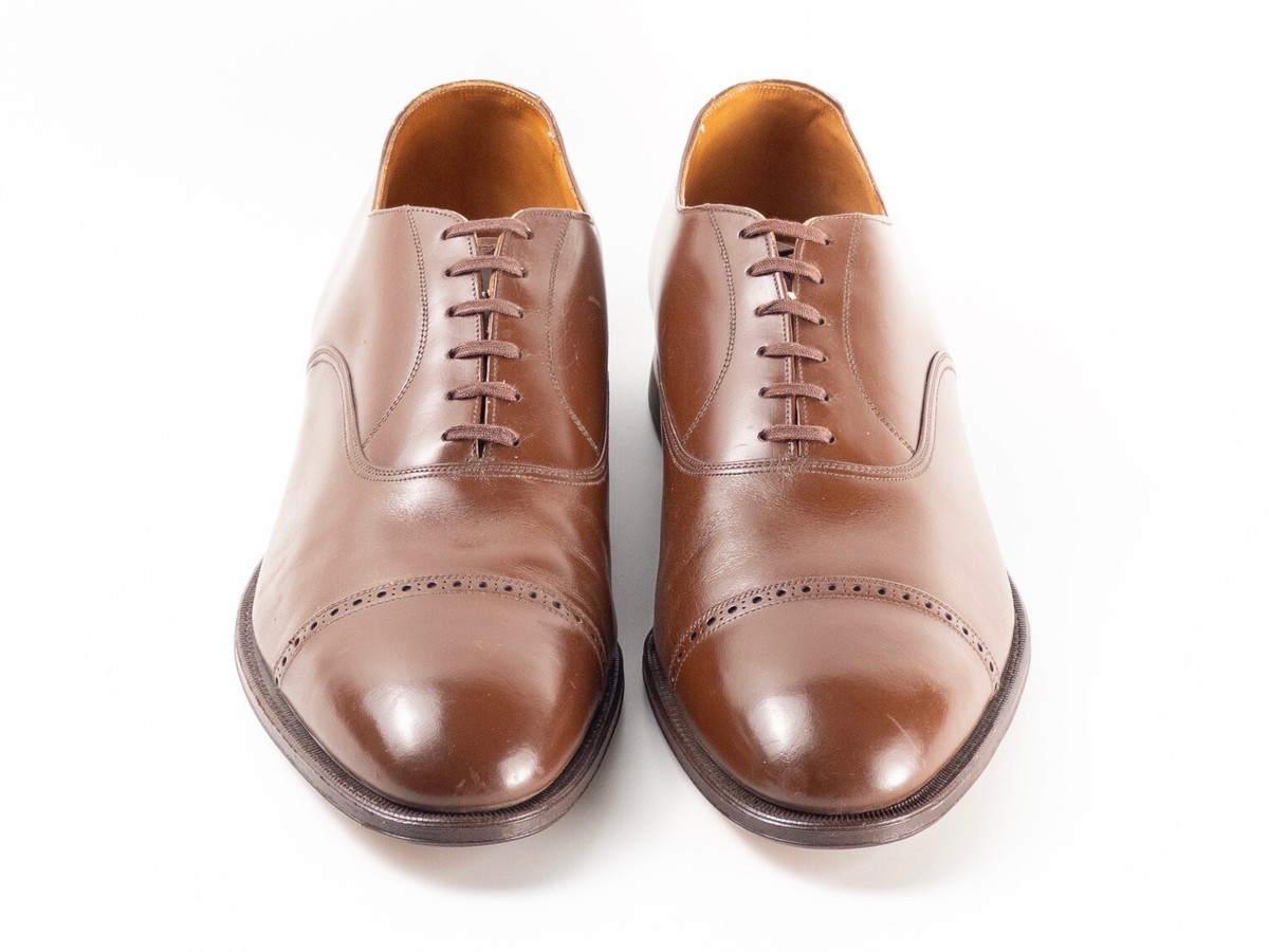 RARE UNWORN 1960s | THE EDGERTON SHOE 12C BROWN CAP TOE OXFORD