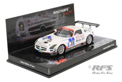 Mercedes Benz SLS AMG GT3 24h Nürburgring 2011 Rowe Mamerow 1:43 Minichamps NEU