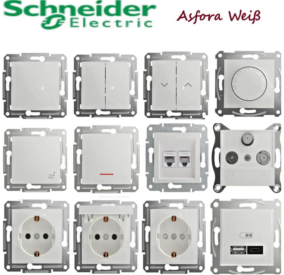 SCHNEIDER ELECTRIC Schuko-Steckdose-Schalter & weitere UP Produkte Schneider-Electric Asfora