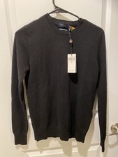 NWT 398 Polo Ralph Lauren Womens Washable Cashmere Black Sweater Size Small
