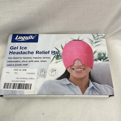 Luguiic Hot/Cold Wearable Gel Ice Hat For Headache Migraine Tension Stress Pink