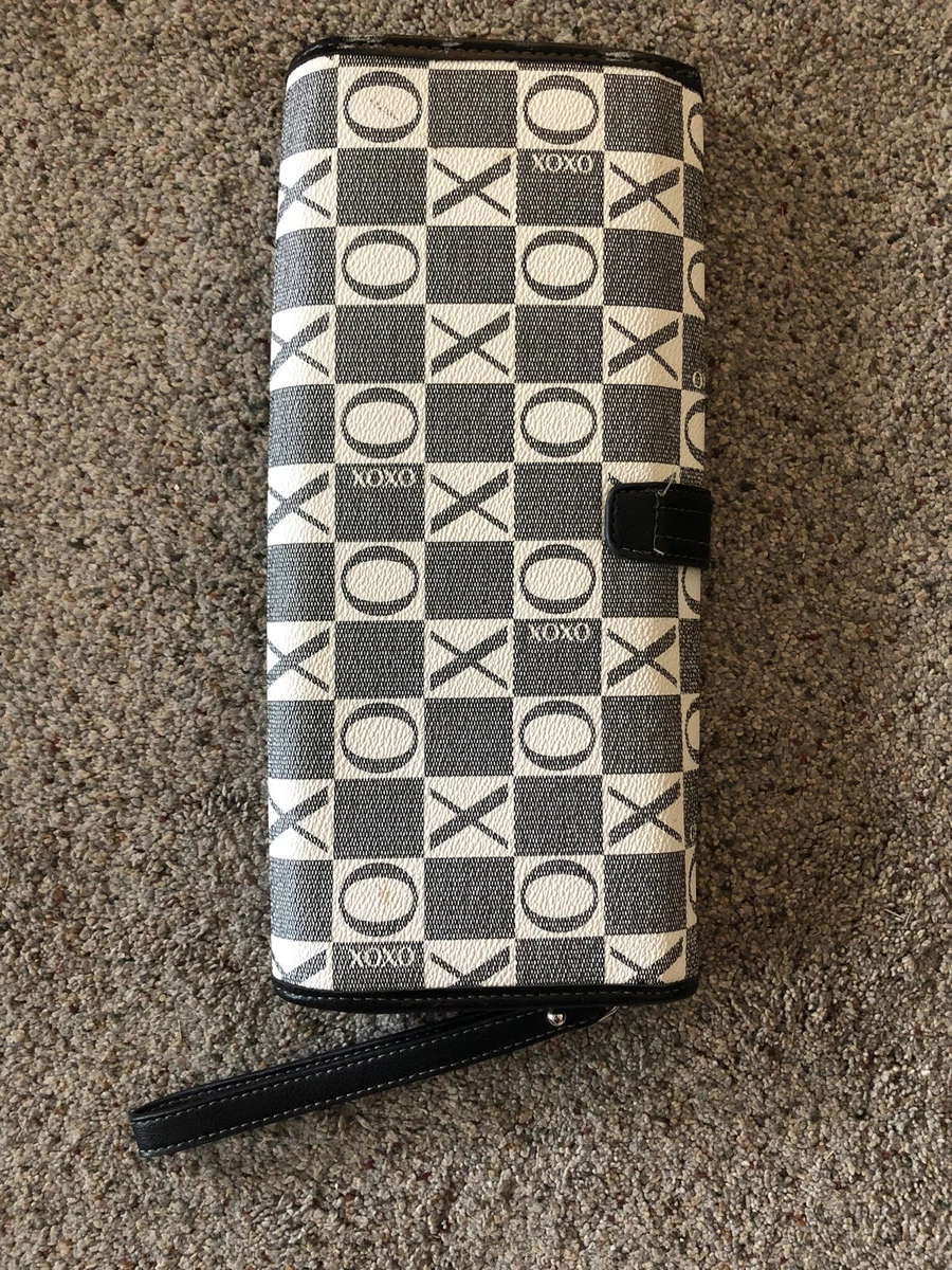 XOXO BlackWhiteGrey Checkerboard Clutch Bag Handbag | eBay