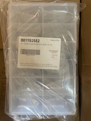081192582 - Stax Finger Splints: Mallet Finger Splint,  Box of 30 Assorted Sizes