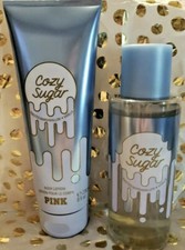 Victoria's Secret PINK Cozy Sugar Body Mist and Lotion Gift Set Full Size New