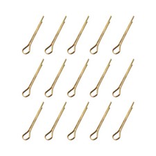 Split Cotter Pin - 1.5mm x 16mm Solid Brass 2-Prongs Gold Tone 15Pcs