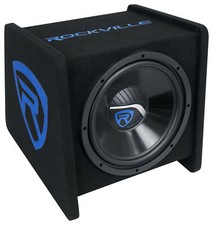 Rockville RV12P 12" 600w Car Audio Subwoofer in Vented Sub Enclosure Box - 4 Ohm