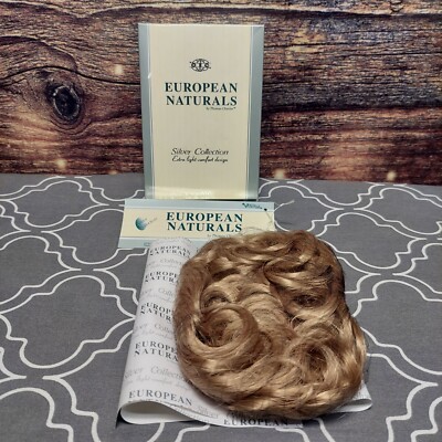 European Naturals Silver Collection Short Blonde Hair Wig Topper Piece Thickener