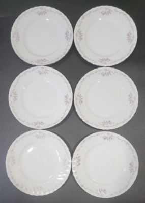 Vintage Gold Standard Pink Rose Fine China 7 1/2'' Plates Japan Set of 6