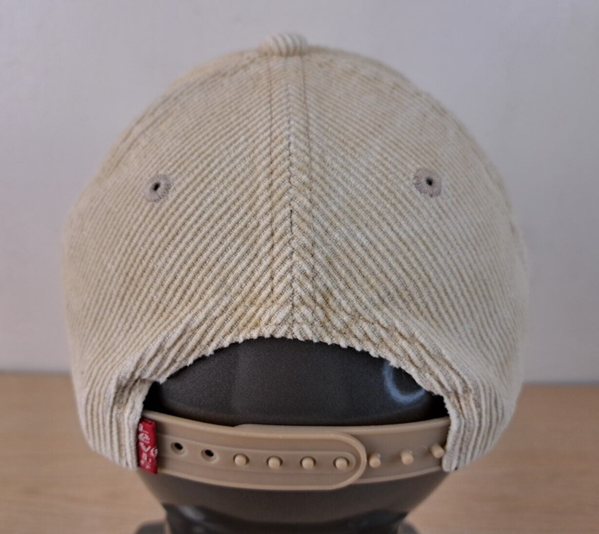 Levi\'s Tan Corduroy Hat with Pink Logo Modern Vintage Logo Corduroy Cap by Levi main image 2