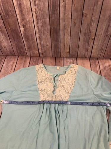 VINTAGE PHILMAID Mint Green Long Gown Size Large Nylon - Picture 10 of 23