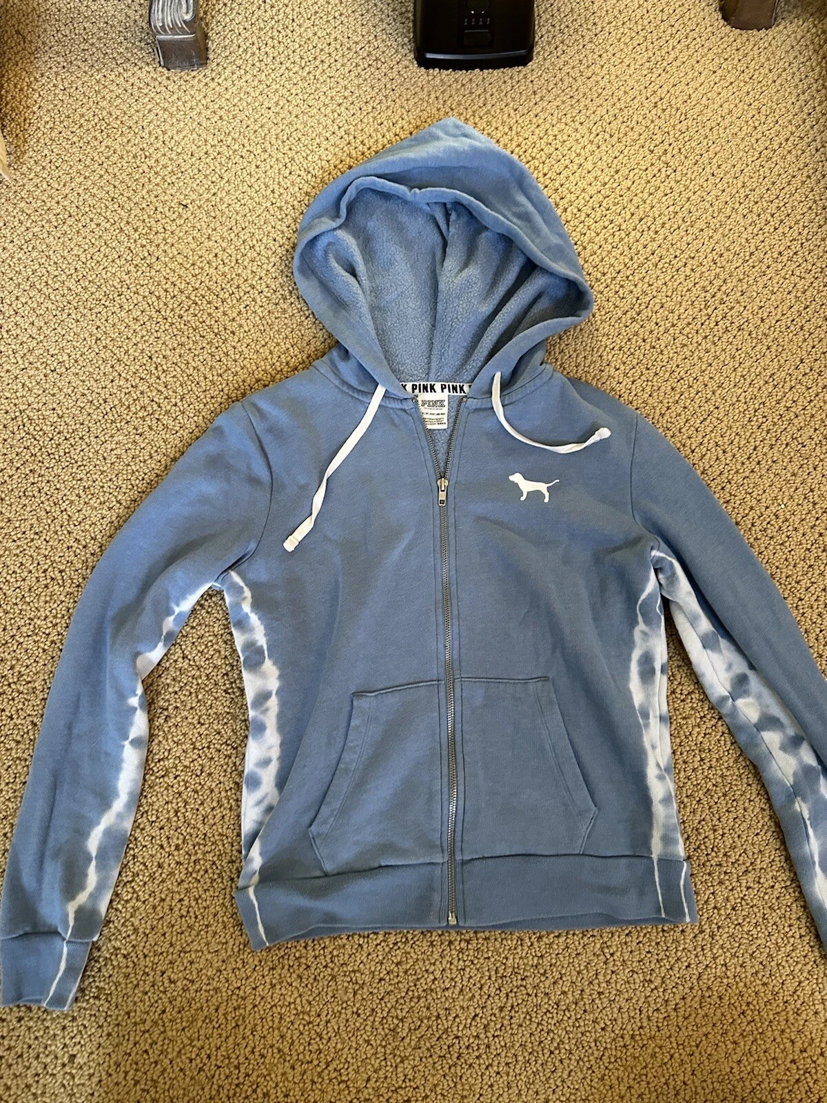 UNDERCOVER felpa con cappuccio rosa by victoria secret blu taglia XS usata