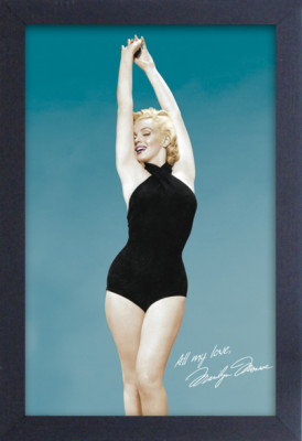 MARILYN MONROE ALL MY LOVE 13x19 FRAMED GELCOAT
