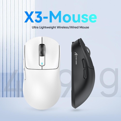 ATTACK SHARK X3 49g SUPERLIGHT Gaming Mouse PixArt PAW3395 BT/2.4 Wireless/Wired - Picture 2 of 70