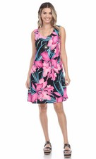 JOSTAR Slinky Travel Knit Knee Length Sleeveless TANK DRESS Women's Extra Large