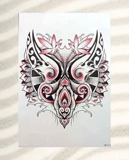 sexy body art back extra large size 8.25"arm large fake tattoos