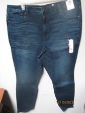 Terra  Sky Women's Skinny High Rise Dark Wash Jeans Size 20W