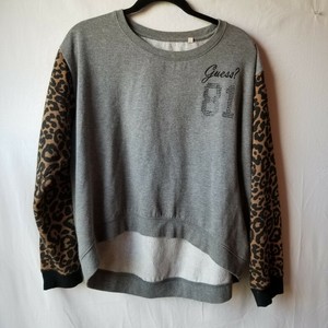 Guess 81 Guepardo Leopardo Mangas Largas Pullover Suéter Gris para mujer Talla XL | eBay
