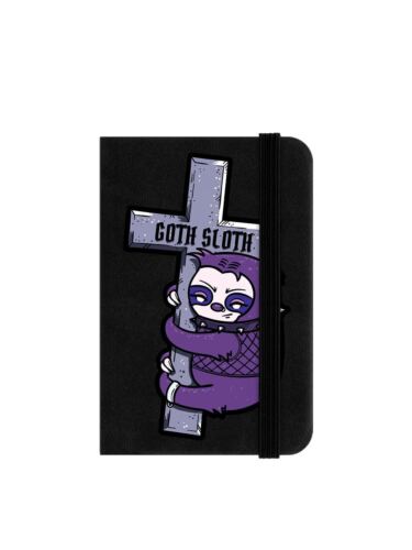 Goth Sloth Mini czarny notatnik - Zdjęcie 1 z 1