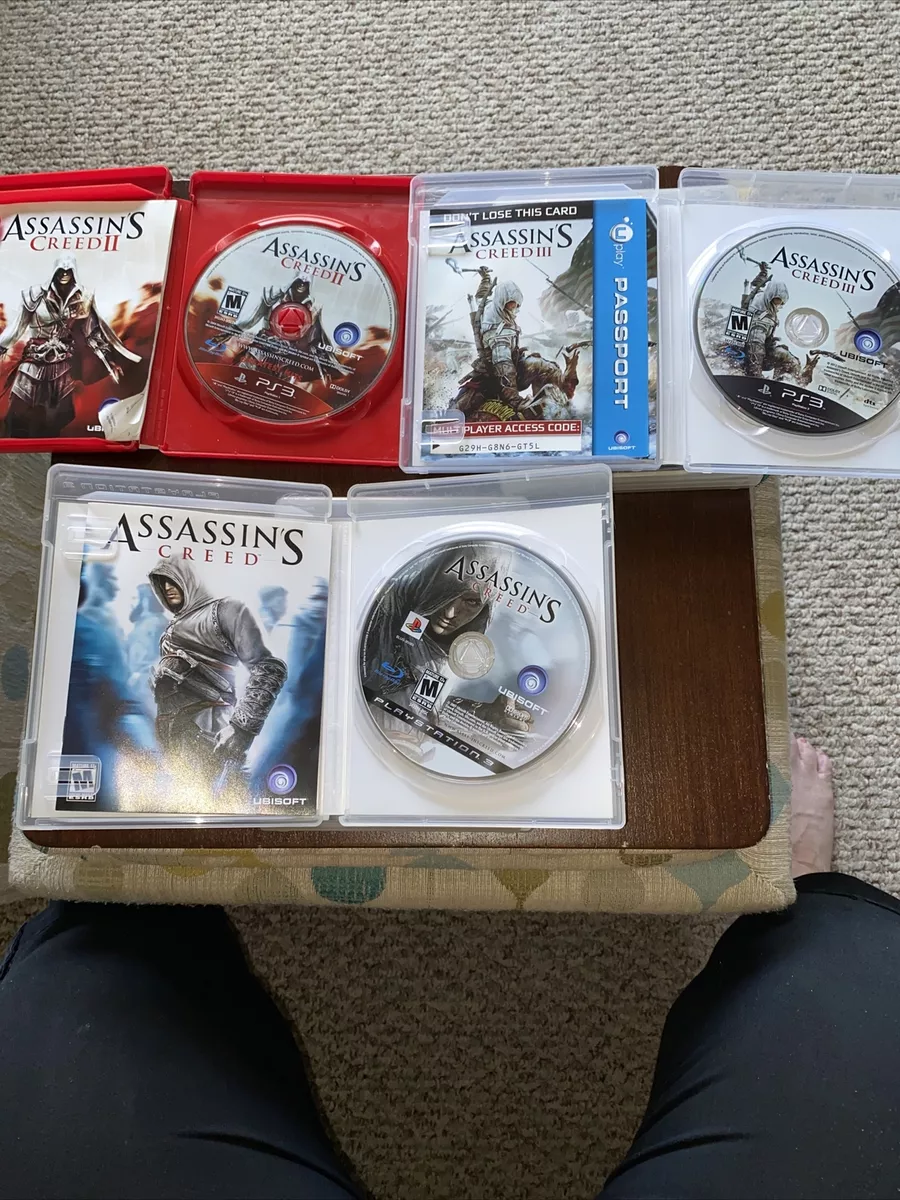 Assassins Creed 1 2 3 Brotherhood Revelations PS3 Game Lot