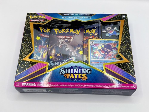 New Pokemon TCG Shining Fates Galarian Mr Rime Mad Party Pin Collection