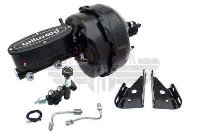 1970-81 Chevy Camaro Wilwood 9'' Booster Kit Black Master Cylinder Adj Valve