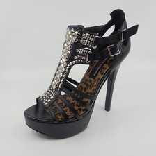 Chinese Laundry Elise Black Studded Heels 6