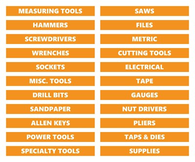 Toolbox Organizational Magnetic Labels By DCM Solutions