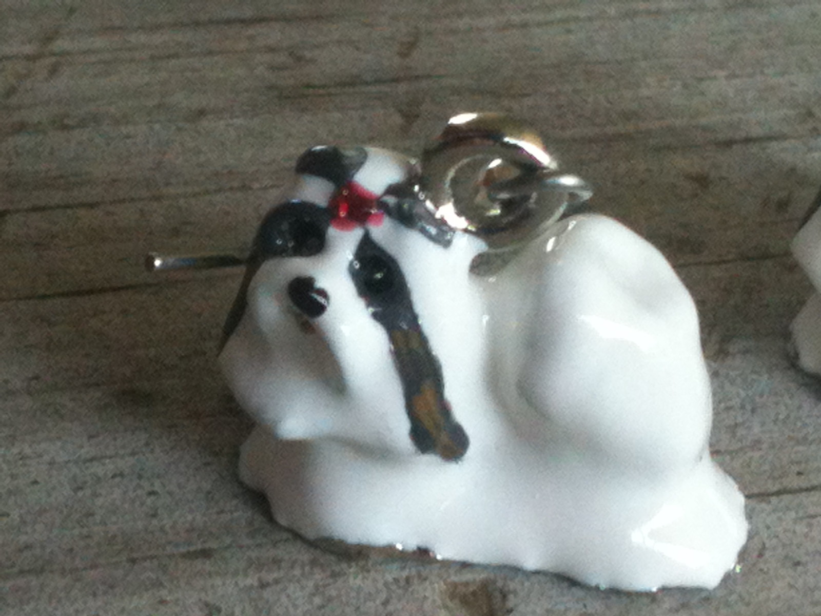 Объемные серьги с эмалью в виде собаки Ши-тцу 1990₽