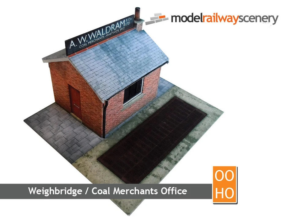 MODEL RAILWAY SCENERY COAL OFFICE AND WEIGHBRIDGE CARD KIT FOR OO GAUGE MODEL RAILWAY HORNBY