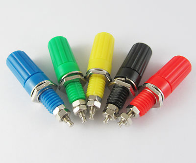25pcs 5-Color 4mm Banana Binding Post Speaker Terminals - AV-C50-5 By CablesOnline