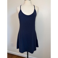Quince Ultra-Form Active Dress Deep Navy Blue Athletic Mini Stretch L NEW Tennis