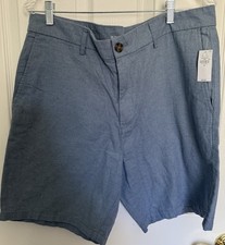 Mens NWT Old Navy Bermuda Shorts 36  Slim Linen Blend