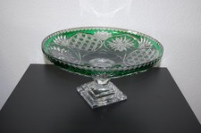 Kristall Glas Tafelaufsatz Aufsatzschale grün 4,6 kg