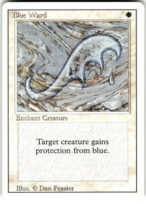 Blue Ward Revised Edition 3ED U MTG Magic The Gathering U MP