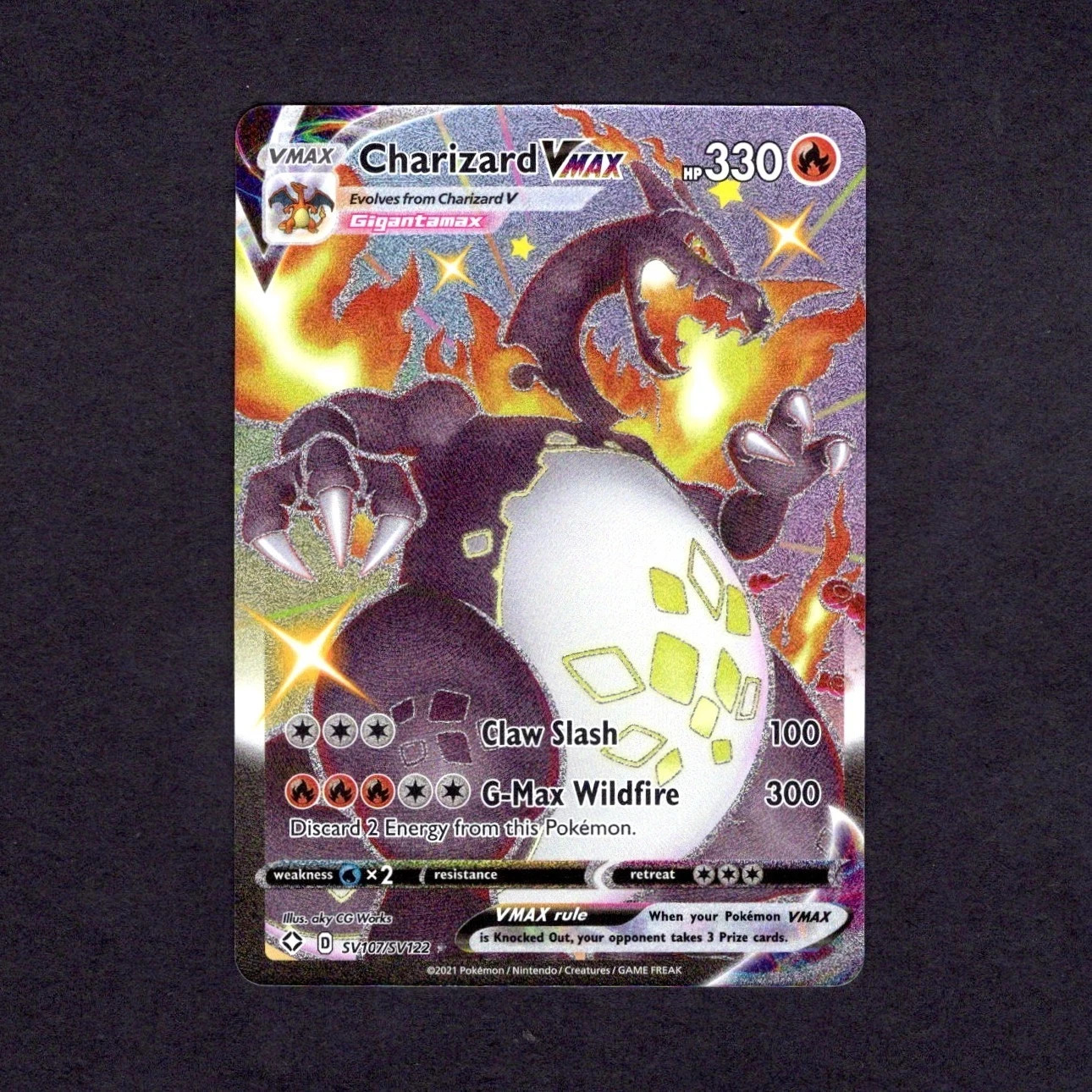 Charizard VMAX SV107/SV122 Shining Fates: Shiny Vault Holo NM Near-Mint
