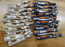 Set of 12 Pittsburgh Steelers Hair Ties Steelers Hair Ties Elastic Hair Ties