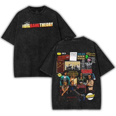 Big Bang Theory Vintage Washed T-Shirt Funny Sitcom Graphic Tee